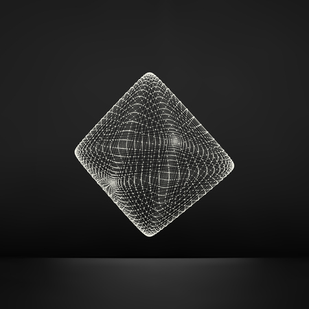 Vector Transparent Octahedron.のイラスト素材