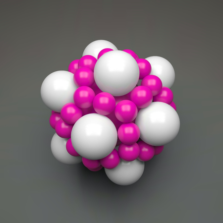 3D Molecule Structure. Futuristic Technology Style. 3D Vector illustration for Science, Technology, Marketing, Presentation. Connection Structure. Network Design. 3D Vector illustration.のイラスト素材