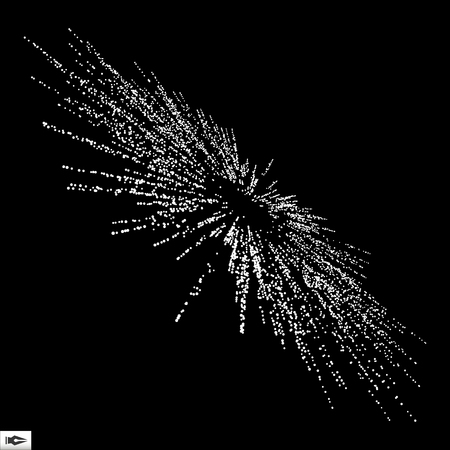 Point Explode. Array with Dynamic Emitted Particles. Abstract Dynamic Background. Vector...