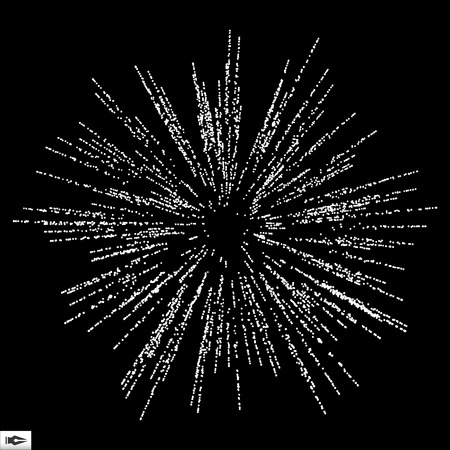 Point Explode. Array with Dynamic Emitted Particles. Abstract Dynamic Background. Vector Illustration.のイラスト素材