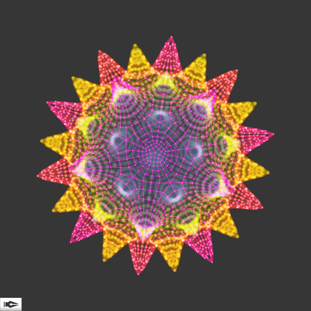 Sphere with Connected Lines and Dots. Glowing Grid. Connection Structure. Wireframe Vector Illustration.のイラスト素材