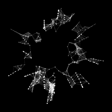 3D Connection Structure. Futuristic Technology Style. Vector illustration for Science, Chemistry or Education.のイラスト素材