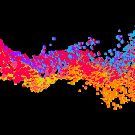Abstract Dynamic Background. Science and Connection Concept. Vector Illustration.