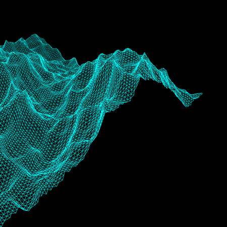 Network Abstract Background. Connection Structure. Futuristic Technology Style. 3D Perspective Grid....