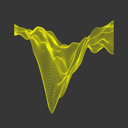 Network Abstract Background. Connection Structure. Futuristic Technology Style. 3D Perspective Grid. Motion Illustration.のイラスト素材