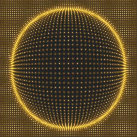 Array with Dynamic Particles. 3d Futuristic technology style. Abstract Background. Texture. Glowing points. Vector Illustration.のイラスト素材