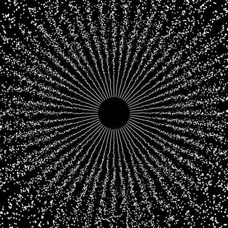 Black hole made from Flying Particles. Abstract Background. 3D Vector Illustration.