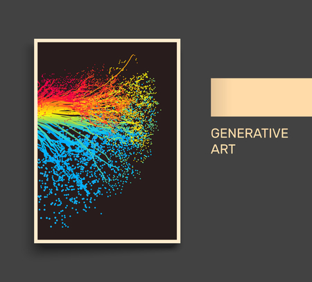 Point Explode. Array with Dynamic Emitted Particles.のイラスト素材