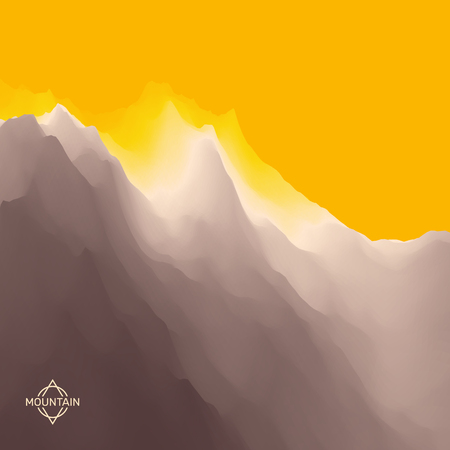 Mountain Landscape. Mountainous Terrain. Vector Illustration. Abstract Background.のイラスト素材