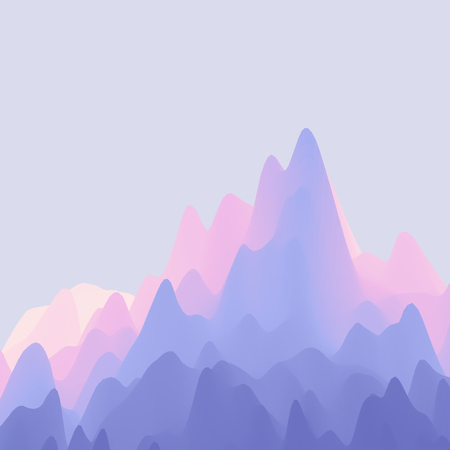 Mountain Landscape. Mountainous Terrain. Vector Illustration. Abstract Background.のイラスト素材