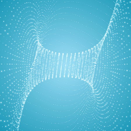 3D abstract background. Tunnel. Technology style.のイラスト素材