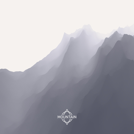 Mountain Landscape. Mountainous Terrain. Vector Illustration. Abstract Background.のイラスト素材