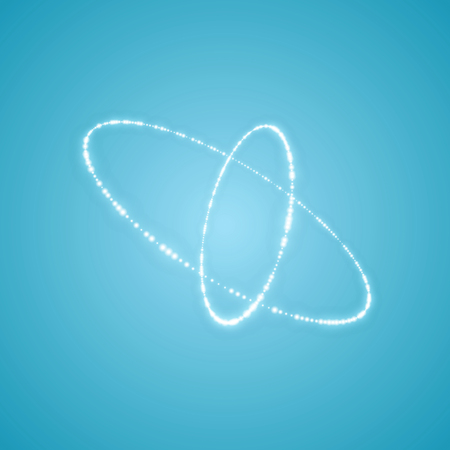 Abstract 3D Connection Structure. Geometric Shape for Design. Molecular grid. 3D Technology Style with Particle.のイラスト素材