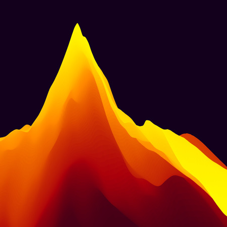 Mountain Landscape. Mountainous Terrain. Vector Illustration. Abstract Background.のイラスト素材