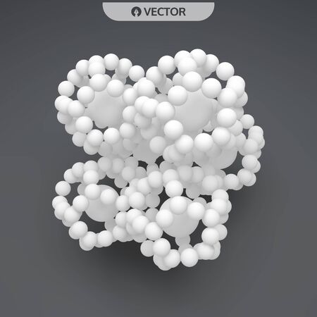 Molecule. 3D concept illustration. Vector template.のイラスト素材