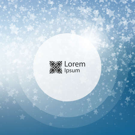 Falling snow background. Abstract snowflake pattern. Vector illustration with place for text.のイラスト素材