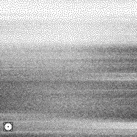 Wavy background. Black and white grainy dotwork design. Pointillism pattern. Stippled vector...