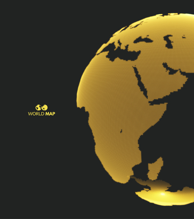 Africa and Europe. Earth globe. Global business marketing concept. Dotted style. Design for education, science, web presentations.のイラスト素材