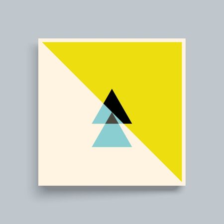 Abstract geometric design illustration made of various overlapping elements.