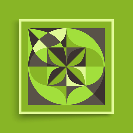 Textbook, Booklet or Notebook Mockup. Abstract geometric design. Vector illustration made of various overlapping elements.のイラスト素材