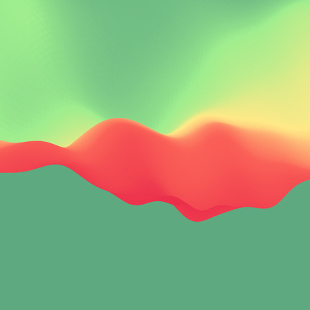 3D Wavy Background. Dynamic Effect. Abstract Vector Illustration. Design Template. Modern Pattern.
