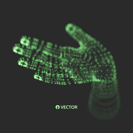 Human Arm. Hand Model. Connection structure. Future technology concept. Vector illustration.のイラスト素材