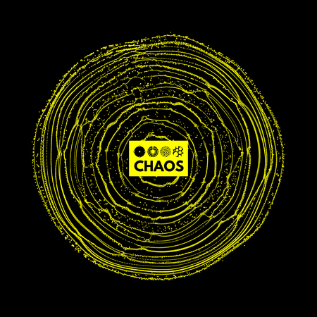 3d abstract sphere. Array with dynamic particles. Modern science and technology element.のイラスト素材