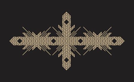 Line art design for invitation, poster, badge, monogram. Elegant luxury design template. Vector illustration.のイラスト素材