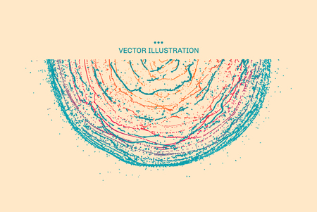 3d abstract half-round. Textbook, booklet or notebook mockup. Business brochure. Cover design template. Vector illustration.のイラスト素材