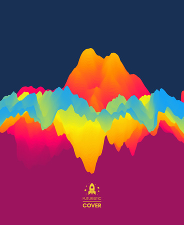 Colorful abstract background. Dynamic effect. Futuristic technology style. Motion vector illustration.のイラスト素材