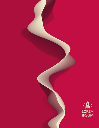 Abstract wavy background for banner, flyer, book cover, poster. Dynamic effect. Vector illustration. Design template. のイラスト素材