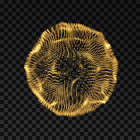 3d abstract sphere. Array with dynamic particles. Modern science and technology element. Vector illustration.のイラスト素材