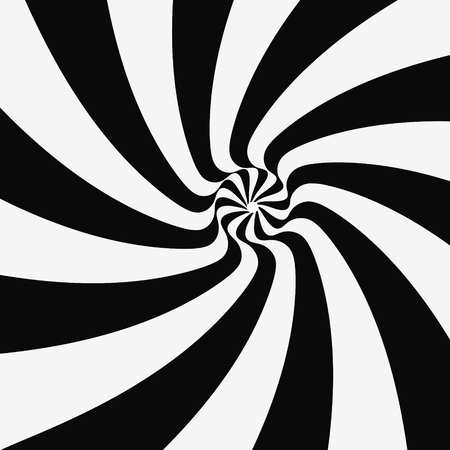 Pattern with optical illusion. Black and white background. Vector illustration. のイラスト素材