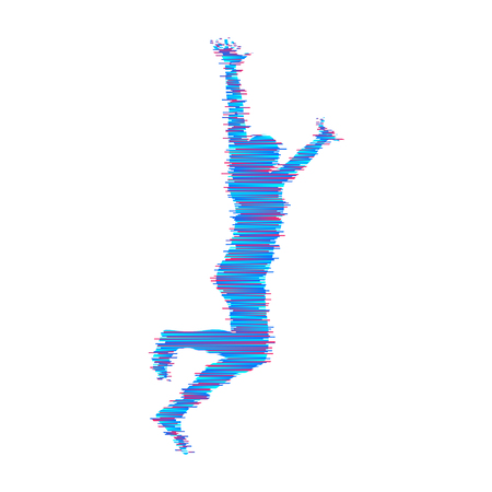 Running man. Design for sport and business. Vector illustration. のイラスト素材