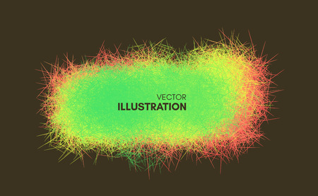 The frame consisting of chaotic lines. 3d abstract vector illustration. Design template with place for text. Modern pattern.のイラスト素材