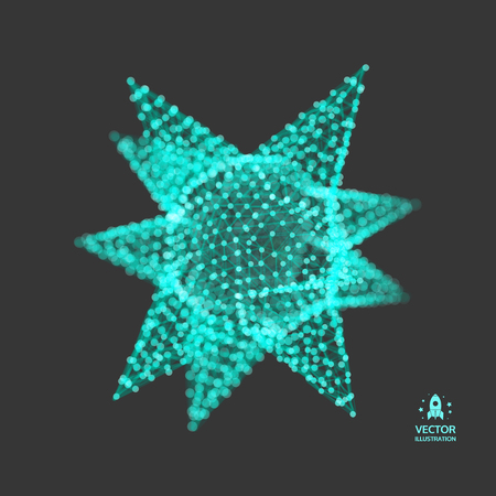Sphere with connected lines and dots. Glowing grid. Connection structure. Wireframe vector illustration.のイラスト素材