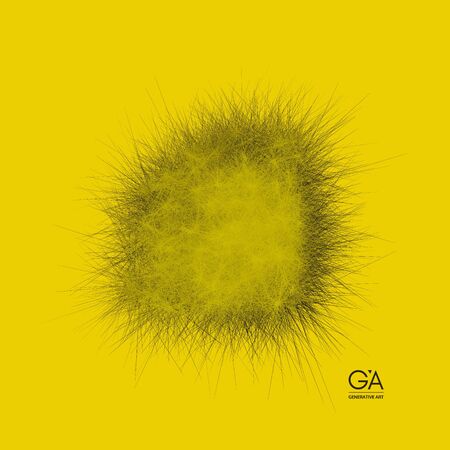 3d abstract vector element with prickles. Futuristic technology style. Can be used for presentations and design.のイラスト素材