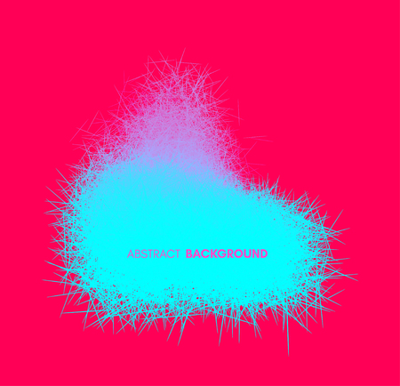 The frame consisting of chaotic lines. 3d abstract vector illustration. Design template with place for text. Modern pattern.のイラスト素材