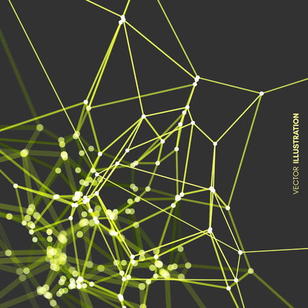 Lattice structure. Science or technology background. Graphic design. 3d grid surface. Abstract vector illustration.のイラスト素材