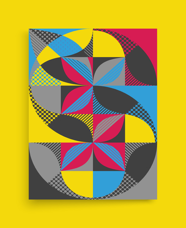 Cover design template. Abstract colorful geometric design. Vector illustration. Can be used for advertising, marketing, presentation.のイラスト素材