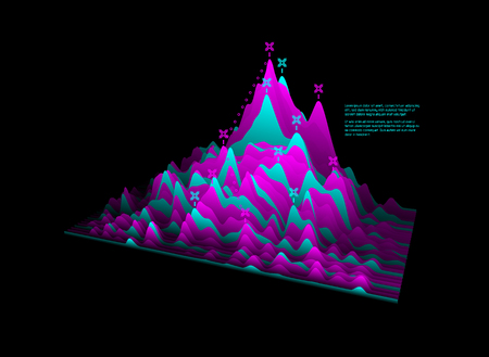 Big data graph visualization. Dynamic effect. Cover design template. Can be used for advertising,...