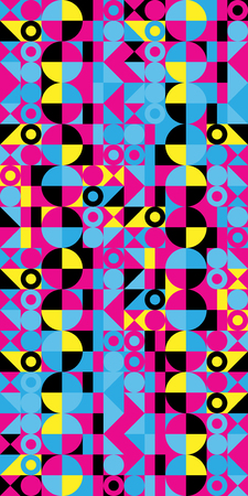 Abstract colorful geometric design. Vector illustration. Pattern can be used as a template for brochure, annual report, magazine, poster, presentation, flyer and banner.のイラスト素材