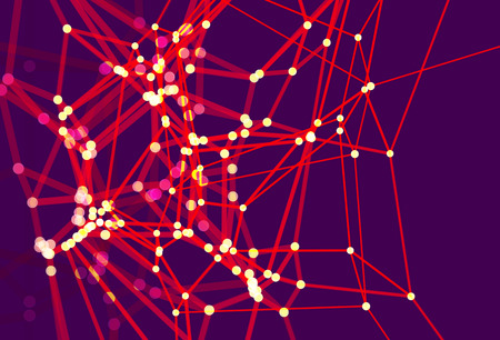 Lattice structure. Science or technology background. Graphic design. 3d grid surface. Abstract vector illustration.のイラスト素材