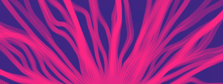 3d connection structure.Abstract background with particles. Futuristic technology style. Vector...