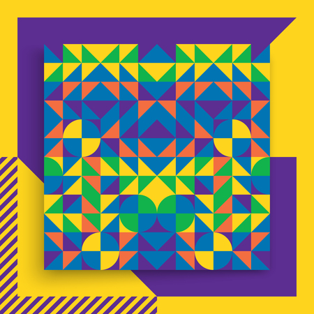 Cover design template for advertising. Abstract colorful geometric design. Pattern can be used as a template for brochure, annual report, magazine, poster, presentation, flyer and banner.のイラスト素材