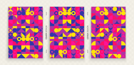 Cover design template for advertising. Abstract colorful geometric design. Pattern can be used as a template for brochure, annual report, magazine, poster, presentation, flyer and banner.のイラスト素材