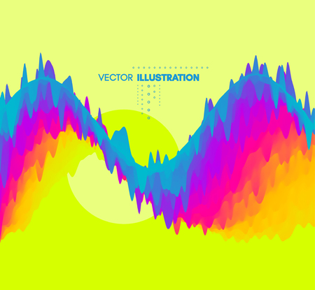Abstract wavy background with dynamic effect. Vector illustration. Can be used for advertising, marketing, presentation.のイラスト素材