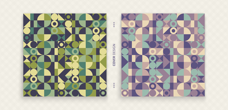 Cover design template for advertising. Abstract colorful geometric design. Pattern can be used as a template for brochure, annual report, magazine, poster, presentation, flyer and banner.のイラスト素材
