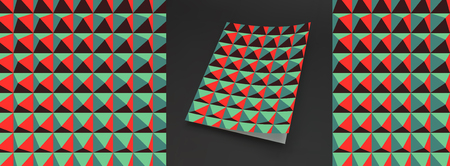 Cover design template. Abstract geometrical background with pyramids. Vector Illustration.