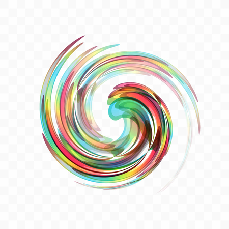Abstract swirl design element. Spiral, rotation and swirling movement. Vector illustration with dynamic effect.のイラスト素材